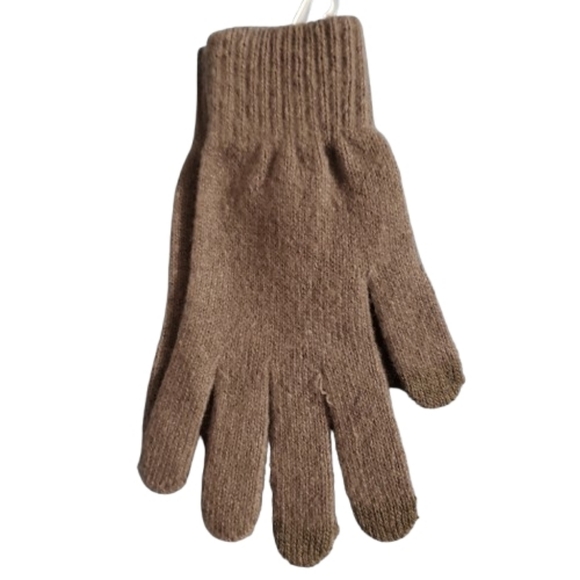 Men's Gray Knit Touchscreen Gloves - Picture 2 of 2